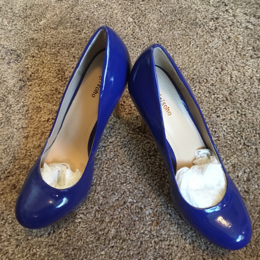 Royal blue stilettos Size 7.5M